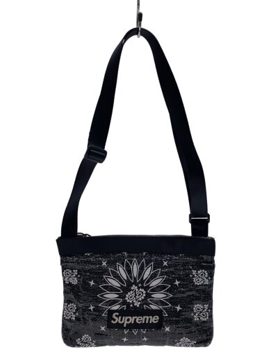 商品画像：バンダナ柄サコッシュ/ショルダーバッグ/BLK/ロゴ黄ばみあり/21SS// 1