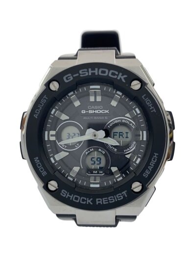 商品画像：G-SHOCK/G-STEEL/デジアナ/ラバー/BLK/BLK/SS/GST-W300 1