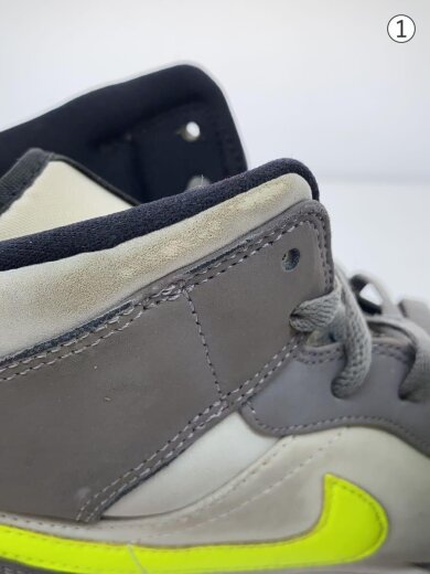 商品画像：AIR JORDAN 1 MID/28cm/GRY/レザー/554724-072/かかと削れ/汚れ 6