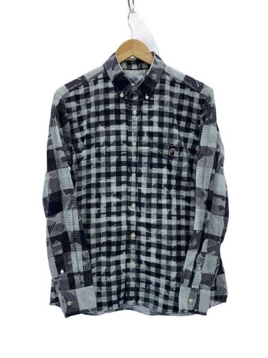 商品画像：長袖シャツ/XL/コットン/BLK/チェック/1930-131-009 1