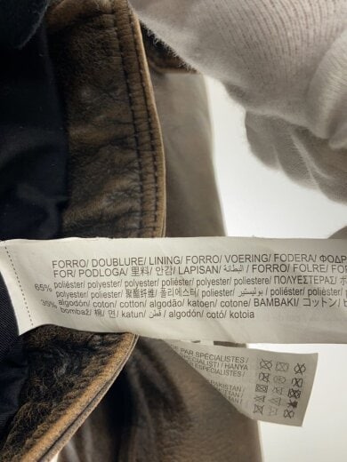 商品画像：ヴィンテージ加工ダブルライダースジャケット/M/牛皮/BRW// 4