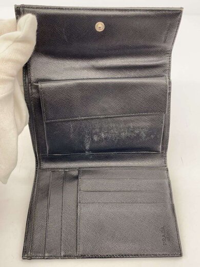 商品画像：2つ折り財布/ナイロン/BLK/メンズ 4