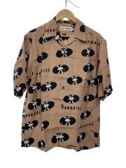 半袖シャツ/L/ベージュ/レコード/24SS/HAWAIIAN SHIRT/オープンカラーシャツ