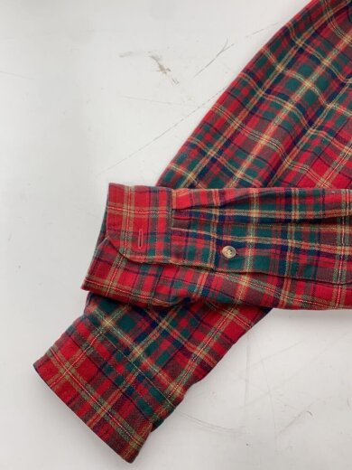 商品画像：ハーフジップ長袖シャツ/L/ウール/RED/チェック/レッド 6