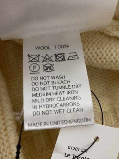 商品画像：ニット・セーター(厚手)/36/ウール/アイボリー/無地 5