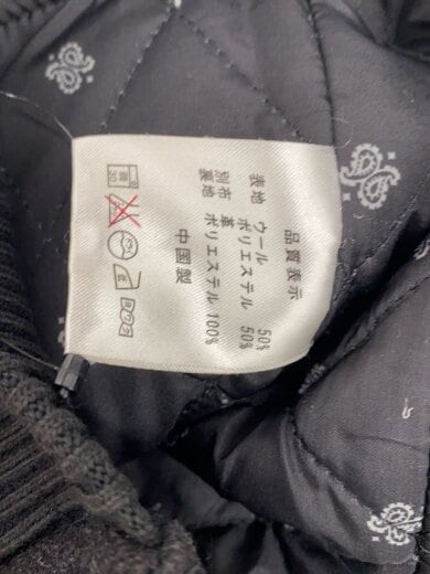 商品画像：スタジャン/L/ウール/ブラック/メンズジャケット 4