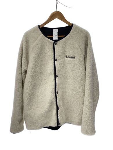 商品画像：フリースジャケット/XL/ポリエステル/クリーム/ホワイト/リバーシブル 1