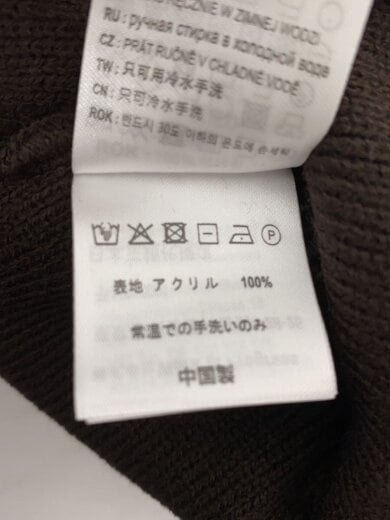 商品画像：ニットキャップ/--/アクリル/ブラウン/無地/メンズ 5