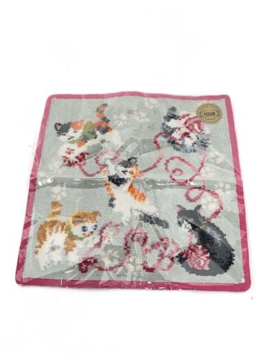 商品画像：ハンカチ/ネコ/グレー/VENDOME BOUTIQUEコラボ/ねこ 1