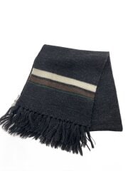 マフラー/ウール/ブラック/メンス/スコットランド製