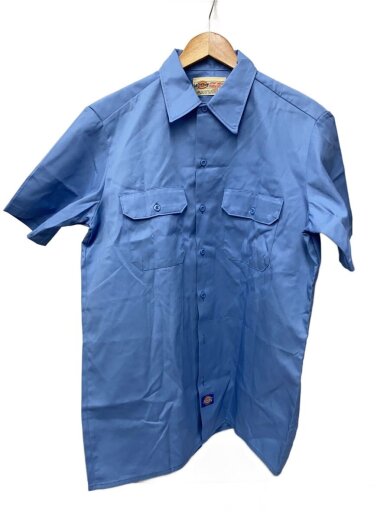商品画像：半袖シャツ/M/コットン/ブルー/USA製 1