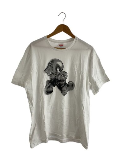 Elephant Tee/Tシャツ/L/コットン/WHT