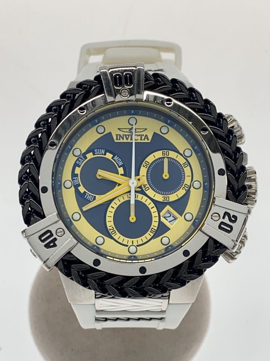 invicta / Bolt/クォーツ腕時計/アナログ/ラバー/GLD/WHT/39322