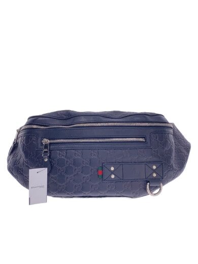 商品画像：ウエストバッグ_グッチシマ/レザー/BLK 1