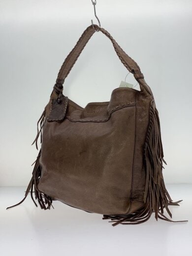 商品画像：ショルダーバッグ/レザー/BRW/無地/フリンジ 2
