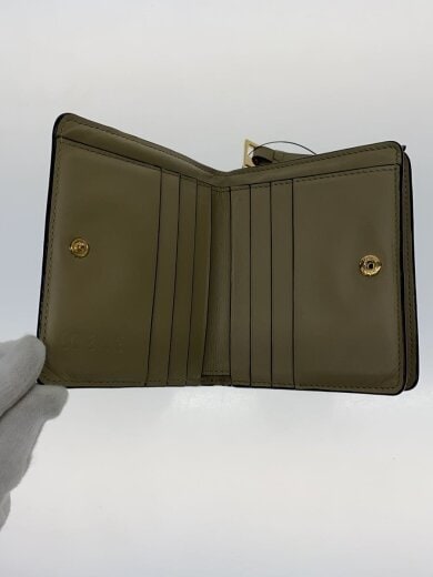 商品画像：パズルコンパクト/2つ折り財布/レザー/BEG/無地/レディース 4