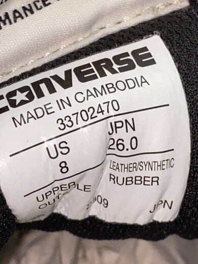 画像：CONVERSE × DAIRIKUWEAPON HI / DK/ハイカットスニーカー/26cm/BLK/337024705