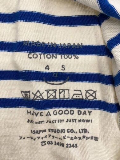 商品画像：長袖Tシャツ/--/コットン/WHT/ボーダー 3