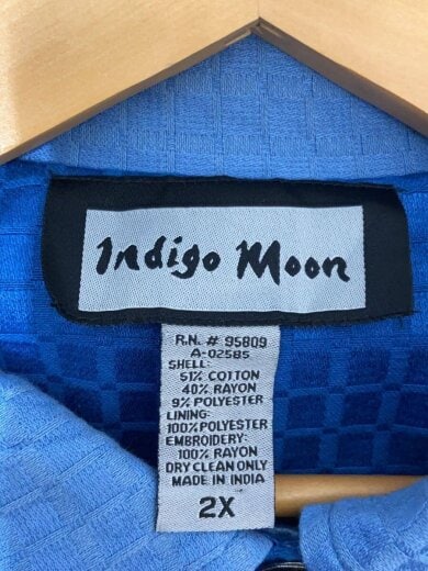 商品画像：INDIGO MOON/ジャケット/2L/コットン/BLU 3