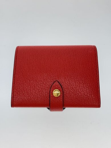 商品画像：2つ折り財布/レザー/RED/レディース// 2