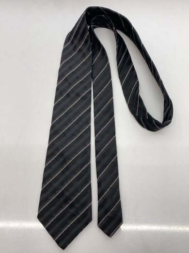 商品画像：ネクタイ/シルク/BLK/ストライプ/メンズ 1
