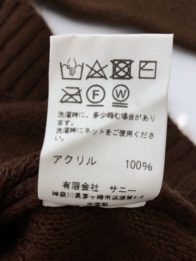 商品画像：カーディガン(厚手)/--/アクリル/BRW/無地 4