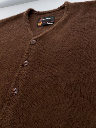 商品画像：カーディガン(厚手)/--/アクリル/BRW/無地 7