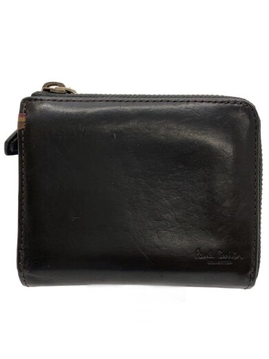 商品画像：2つ折り財布/レザー/BLK/メンズ 1