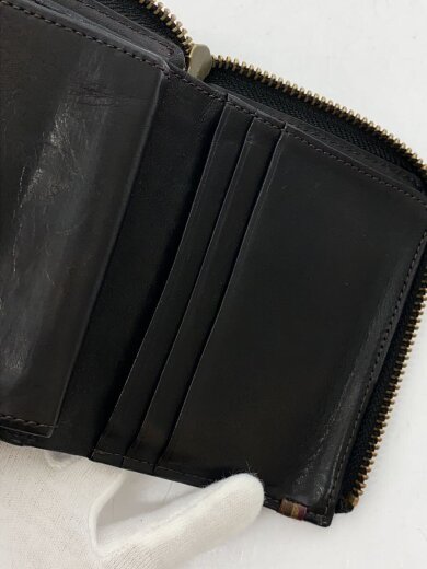 商品画像：2つ折り財布/レザー/BLK/メンズ 6