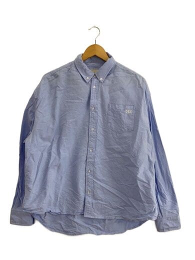 商品画像：長袖シャツ/M/コットン/BLU/無地/WDS-O-ESS2-24-Q3-SH-01 1