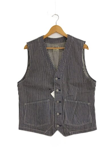 商品画像：ベスト/XL/コットン/WHT/ストライプ 1