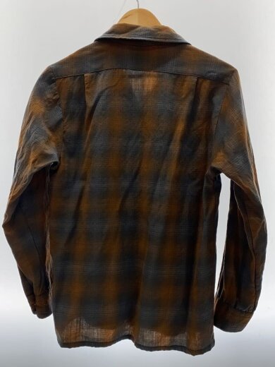 商品画像：70s/長袖シャツ/L/ウール/BRW/オンブレCK 2