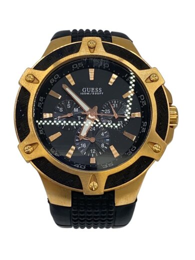 商品画像：クォーツ腕時計/アナログ/ラバー/BLK/BLK/u14002g1 1