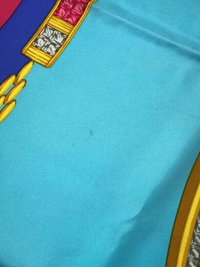 商品画像：スカーフ/シルク/BLU/総柄/レディース 9