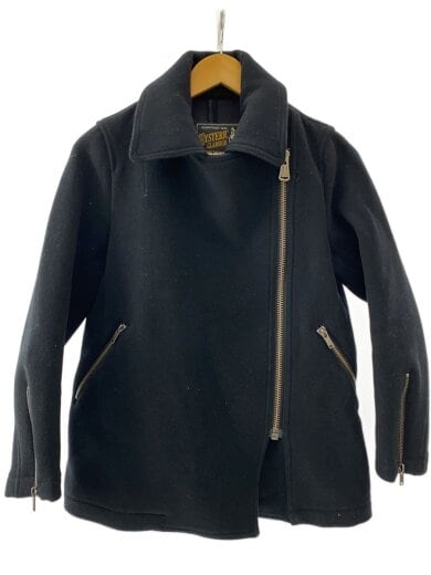 商品画像：ダブルアウターライダース/ピーコート/S/ウール/BLK/無地/0153AC04 1