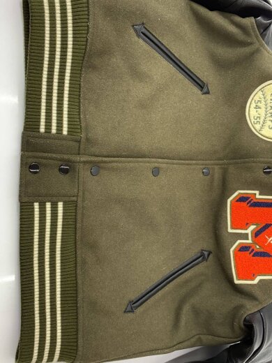 画像：HOUSTONスタジャン/XL/ウール/KHK/512728