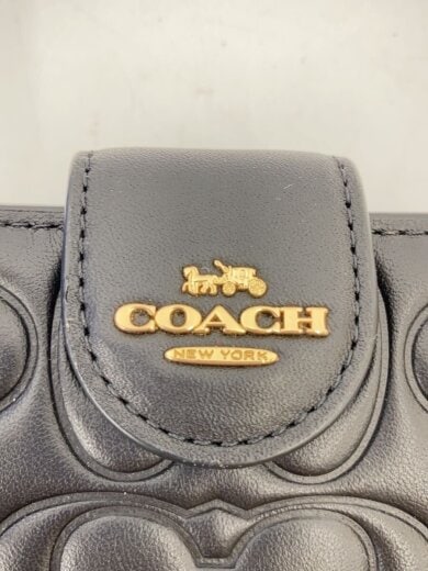 商品画像：3つ折り財布/レザー/BLK/レディース/CZ341/ミディアム/コーナージップ/シグネチャー// 3
