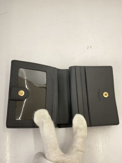 商品画像：2つ折り財布/レザー/BLK/レディース// 4