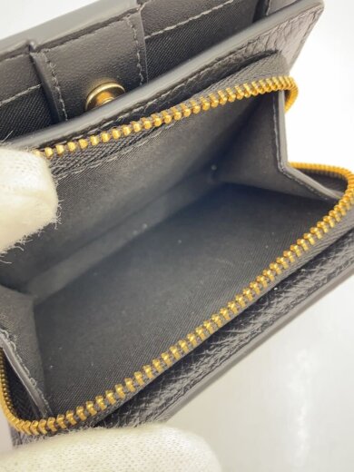 商品画像：2つ折り財布/レザー/BLK/レディース// 6