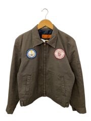 70s-80s/DURABLE PRESS/ワークジャケット/ワッペン/3/ポリエステル/ブラウン