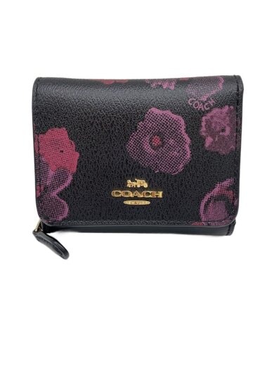 商品画像：3つ折り財布/レザー/BLK/レディース 1