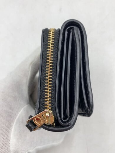 商品画像：3つ折り財布/レザー/BLK/レディース 8