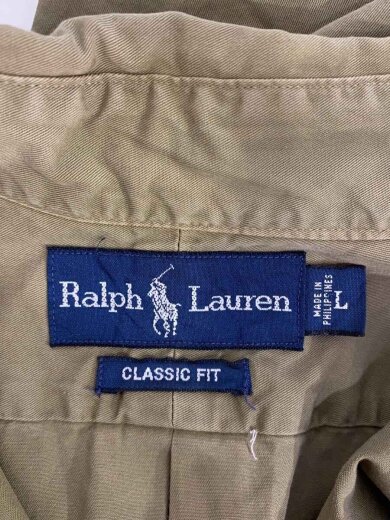 商品画像：長袖シャツ/L/コットン/カーキー/無地 3