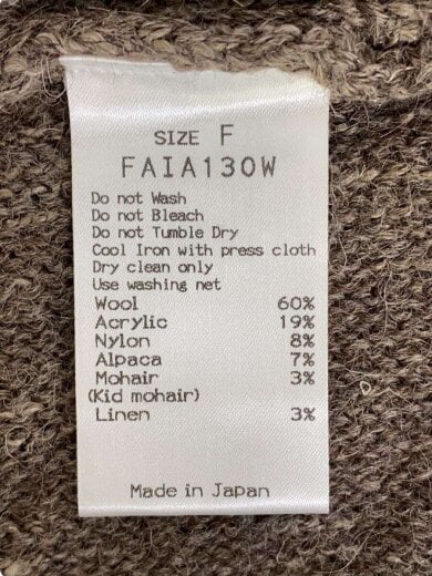 商品画像：ニット・セーター(厚手)/FREE/ウール/マルチカラー/FAIA130W/FUGA FUGA 4