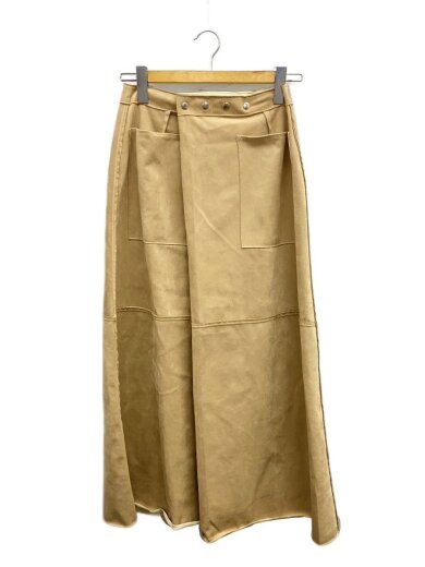 商品画像：REVERSIBLE FAKE LEATHER SKIRT/ロングスカート/M/フェイクレザー/024109601 1