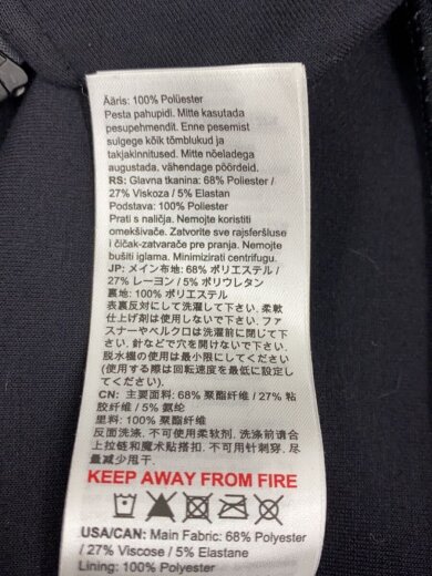 商品画像：パーカー/S/ポリエステル/BLK/無地/1014-04980 4