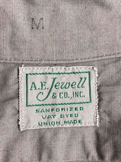 商品画像：A.E. Jewell&Co./襟芯/半袖シャツ/M/コットン/グレー/無地 3