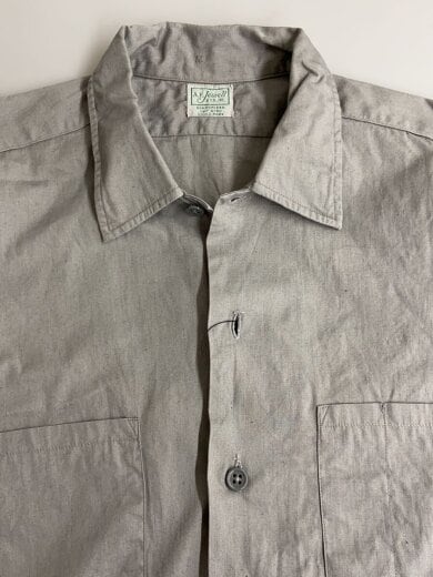 商品画像：A.E. Jewell&Co./襟芯/半袖シャツ/M/コットン/グレー/無地 5