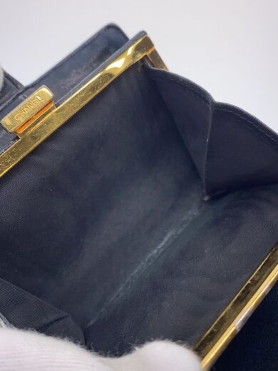 商品画像：キャビアスキン/ココマーク/2つ折り財布/レザー/ブラック/レディース 5