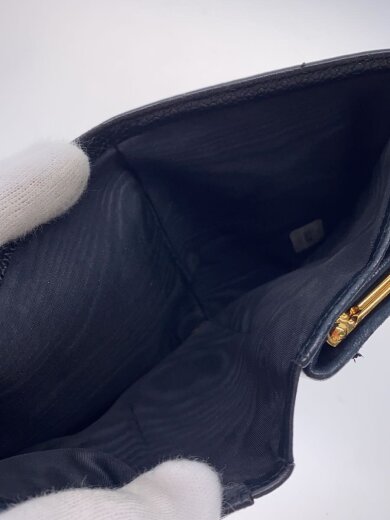 商品画像：キャビアスキン/ココマーク/2つ折り財布/レザー/ブラック/レディース 6